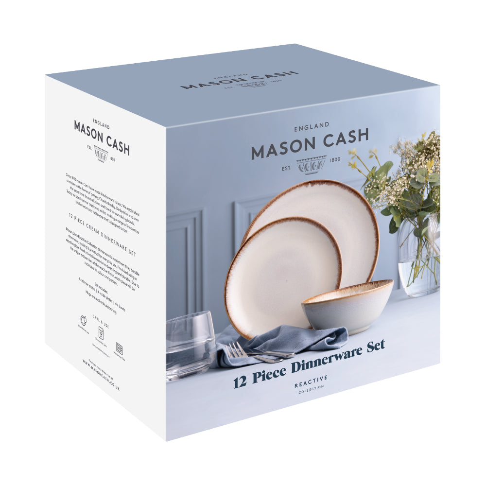 Mason Cash Reactive Glaze 12 Piece Dinner Set