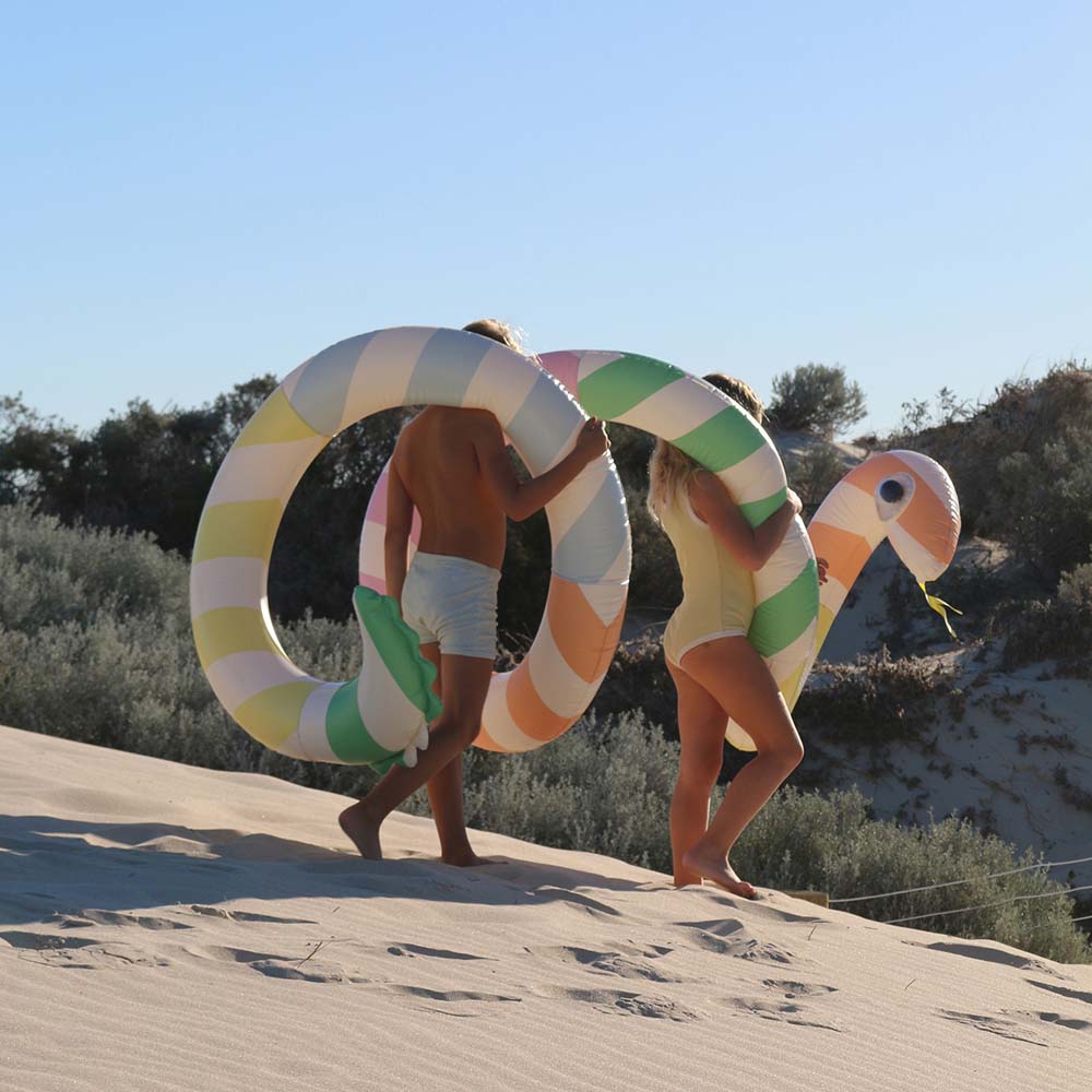 SUNNYLiFE Giant Inflatable Noodle Poolside Sorbet Stripe