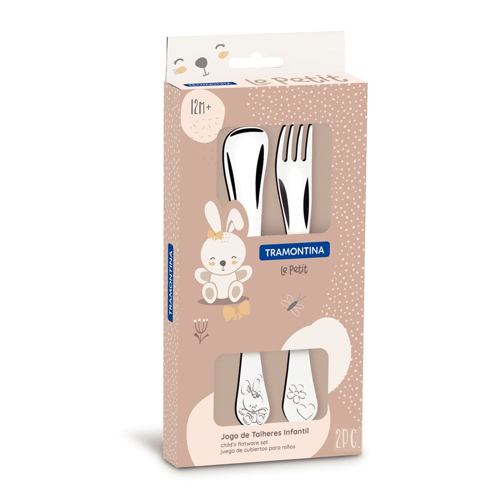 Tramontina Le Petit 2 Piece Stainless Steel Cutlery Set Girls - House