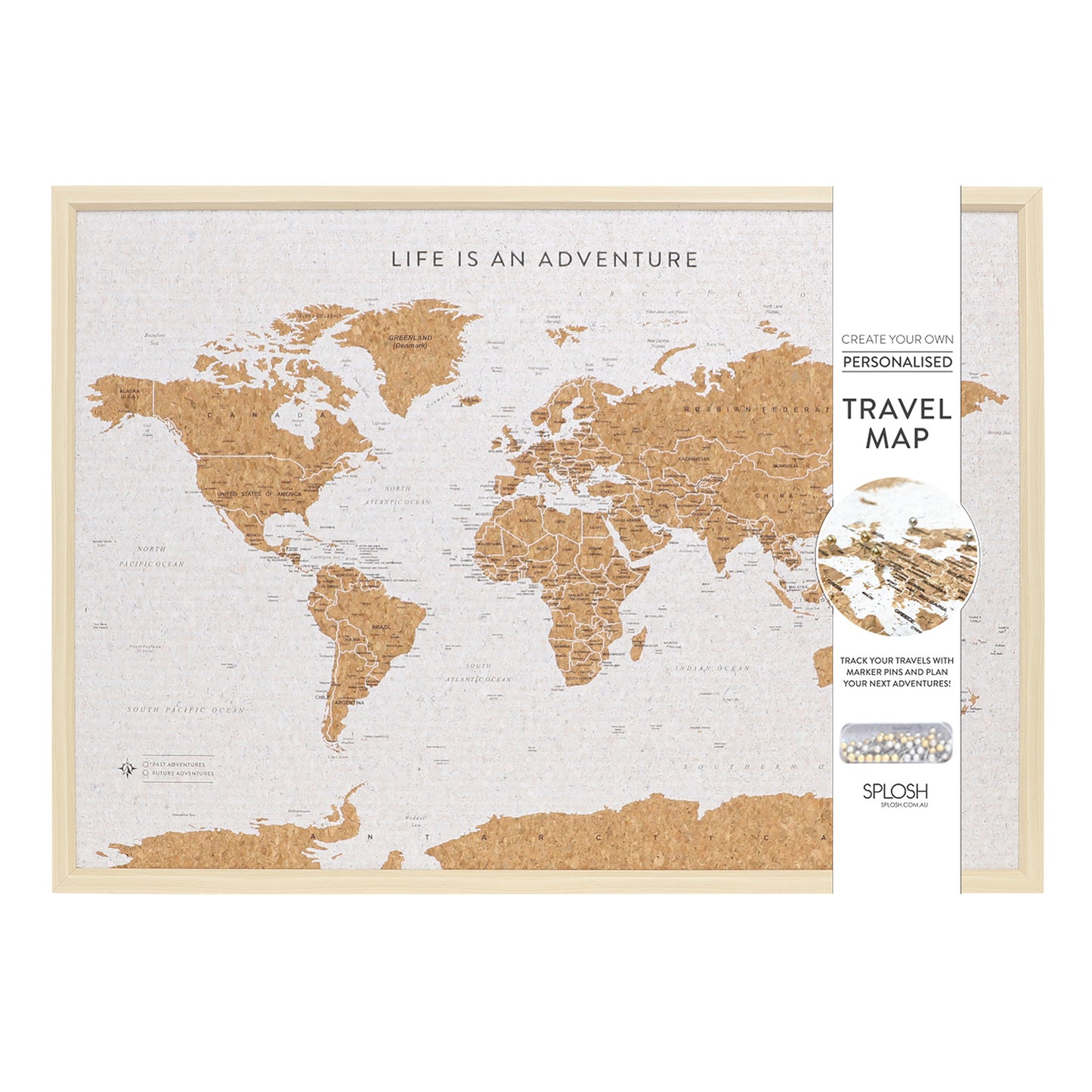 Splosh Travel Board World Large Map