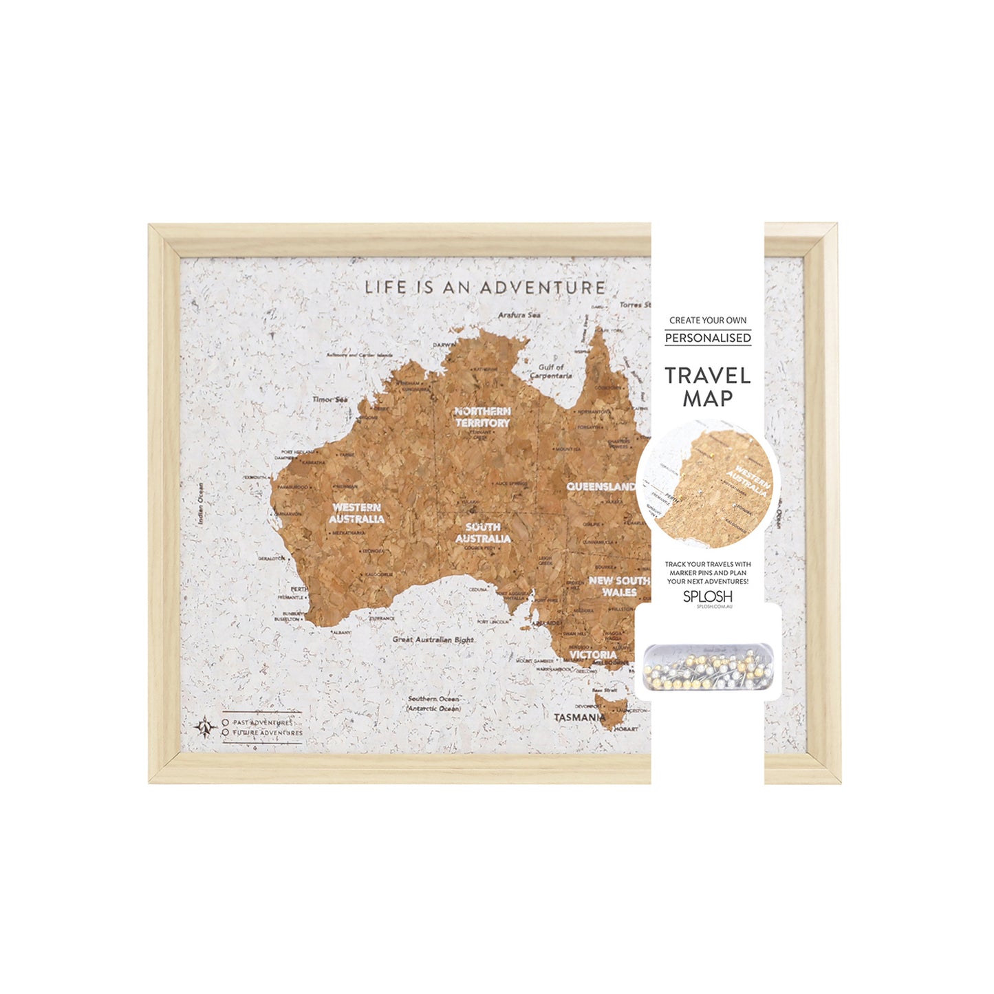 Splosh Travel Board Australia Desk Map