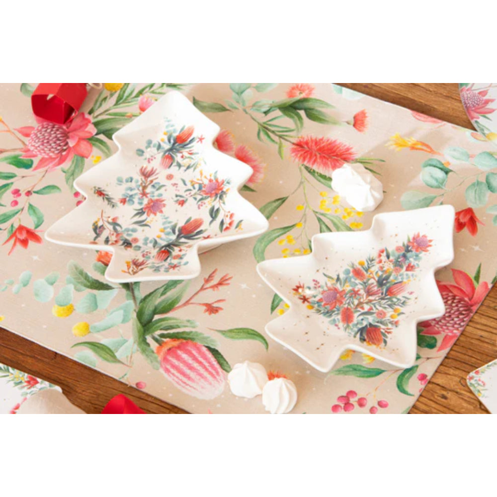 Ashdene Twinkling Blooms 2 Piece Tree Platter