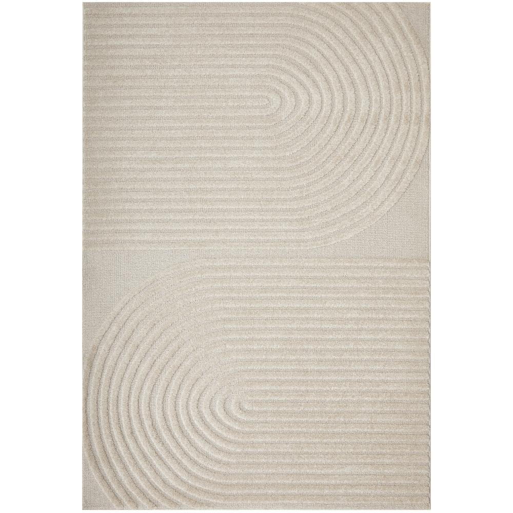 Rug Culture Lotus Abbey Rug in Beige at House. Rug with arch detail.