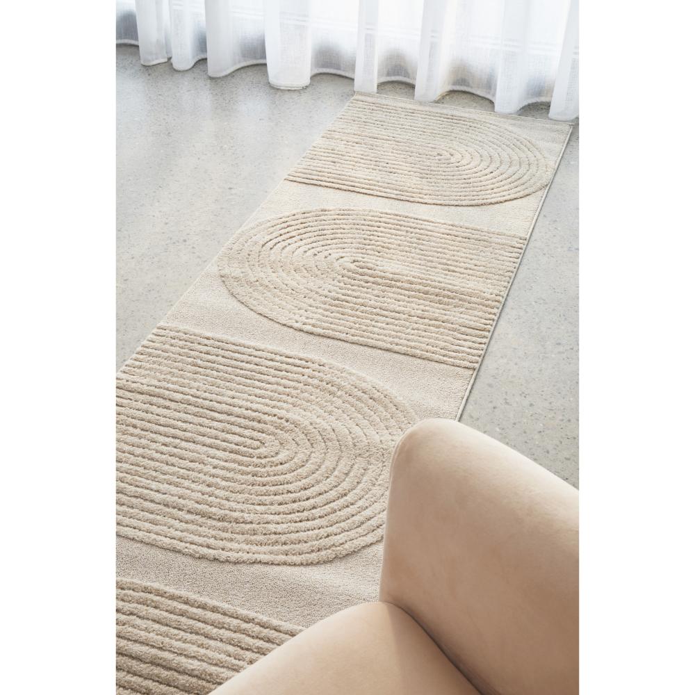 Rug Culture Lotus Abbey Runner Beige in lounge room at House