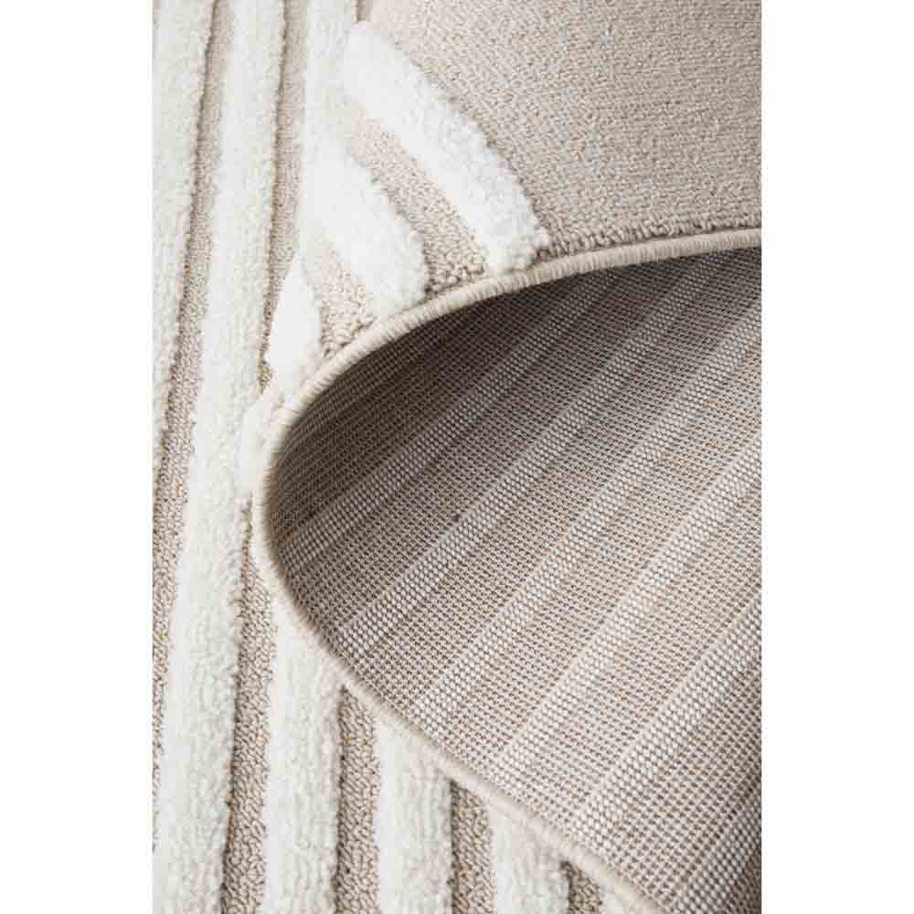 Rug Culture Lotus Abbey Rug in Mixed Beige and White at House. close up shot Rug with arch detail.