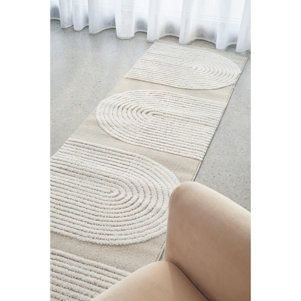 Rug Culture Lotus Abbey Runner Mixed Beige in lounge room at House
