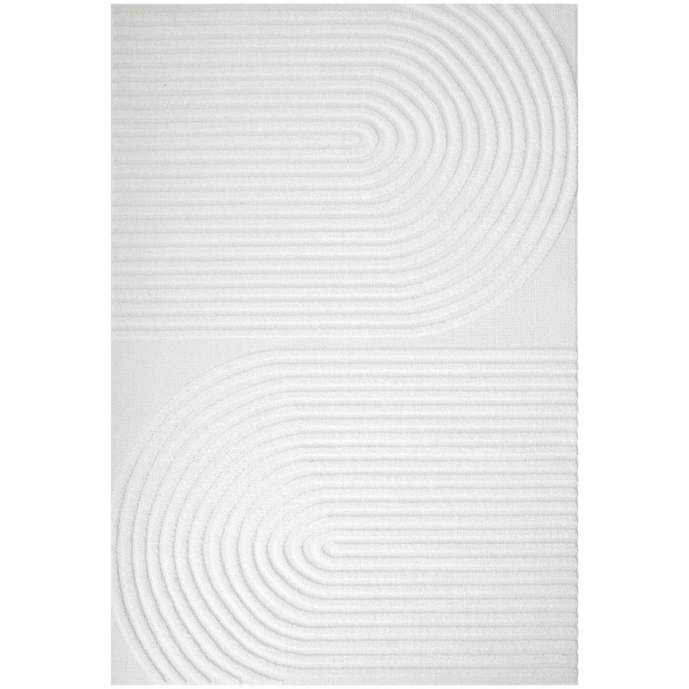 Rug Culture Lotus Abbey Rug in White at House. Rug with arch detail.