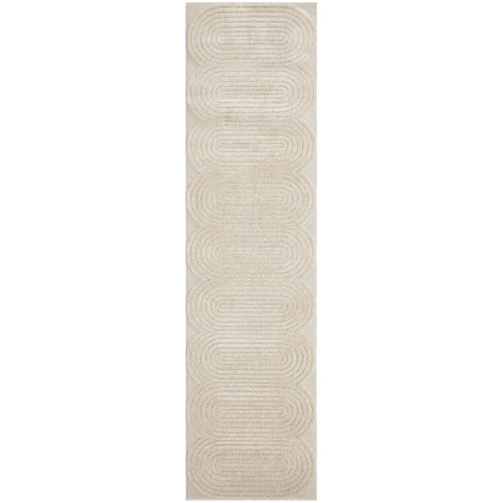 Rug Culture Lotus Carl Runner Beige with oval detail at House