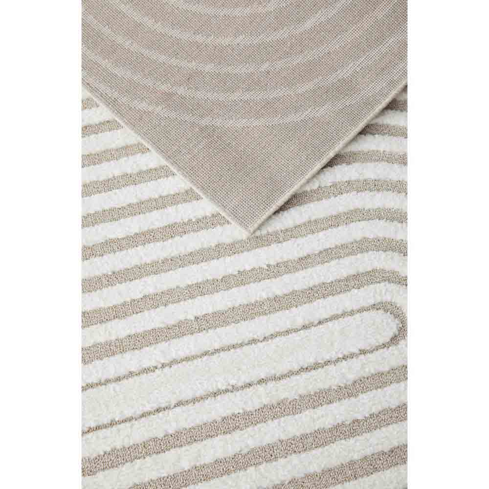 Rug Culture Lotus Carl Rug in mixed beige and white at House. Rug with oval detail.