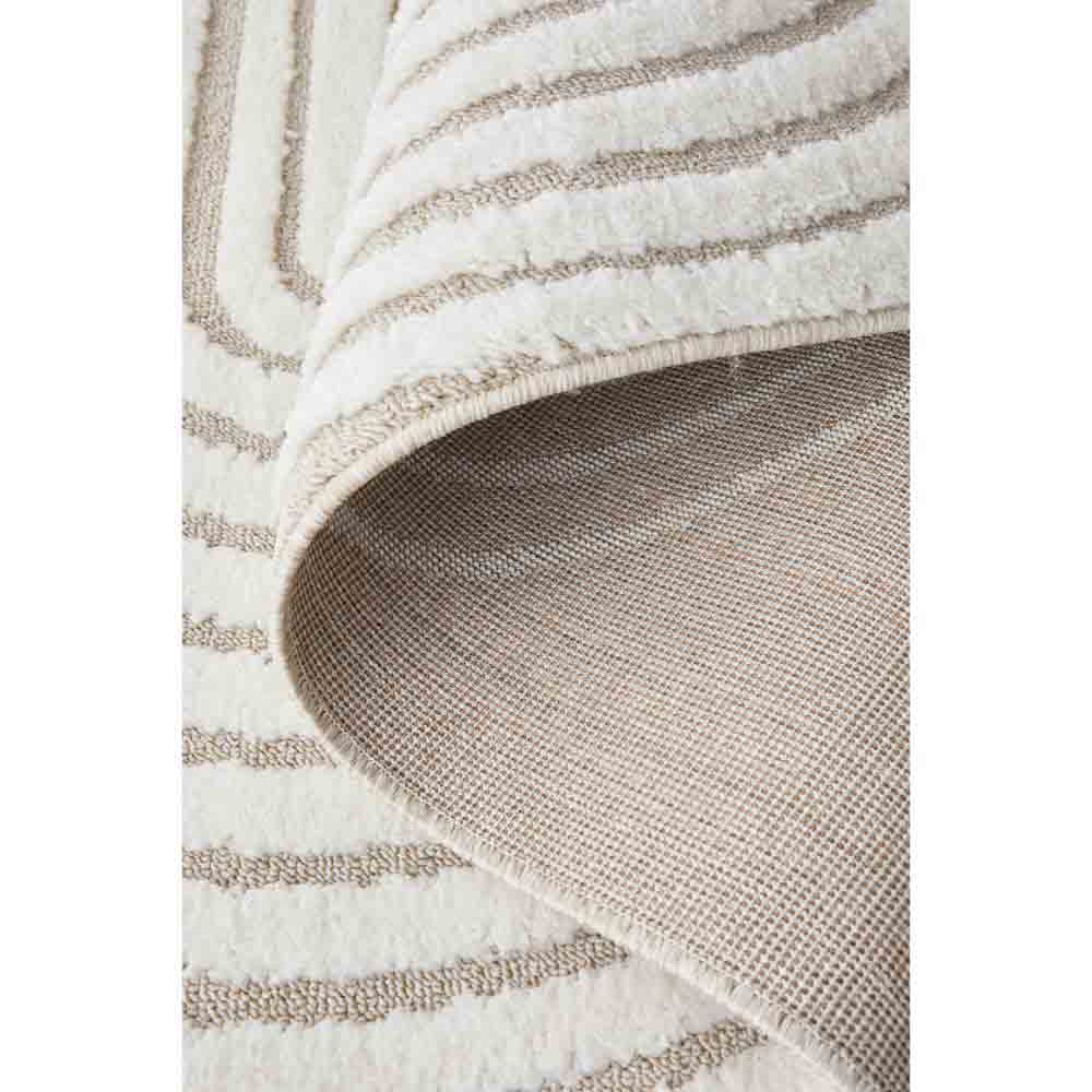 Rug Culture Lotus Carl Rug in mixed beige and white at House. Rug with oval detail.