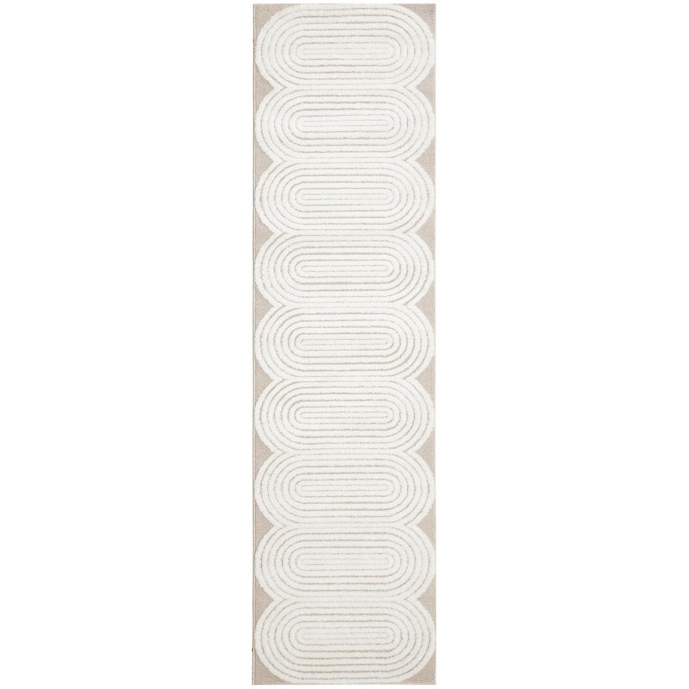 Rug Culture Lotus Carl Runner Mixed Beige with oval detail at House