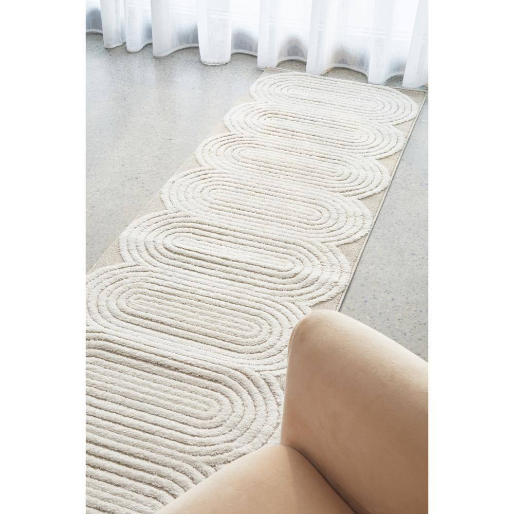 Rug Culture Lotus Carl Runner Mixed Beige in loungeroom at House