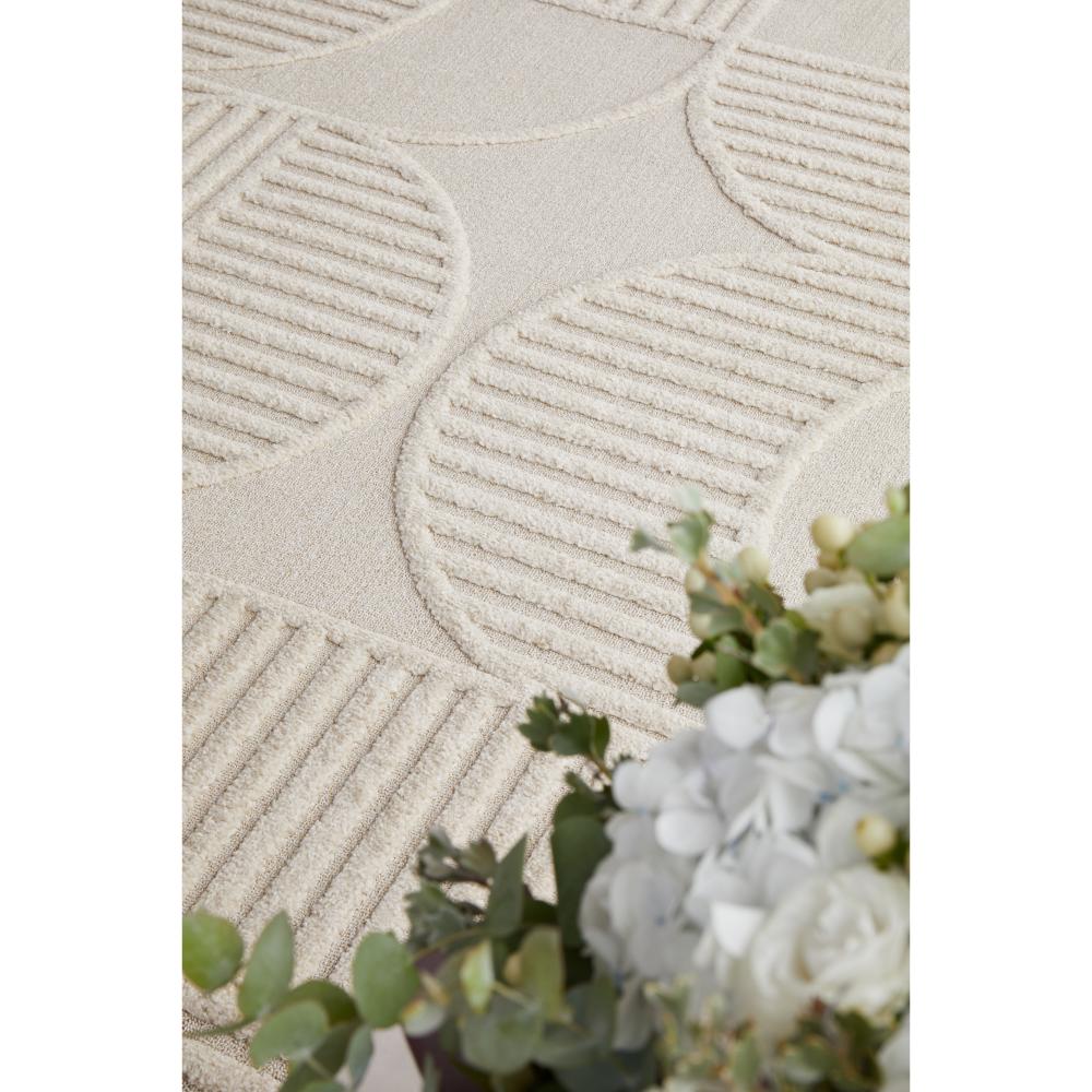 Rug Culture Lotus Leo Rug in Beige with art deco detail at House