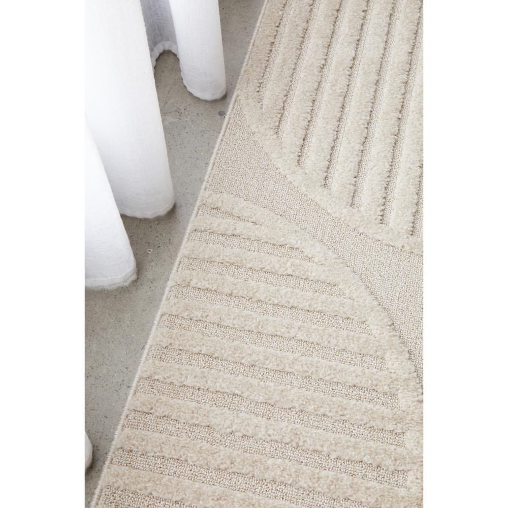 Rug Culture Lotus Leo Rug in Beige with art deco detail at House