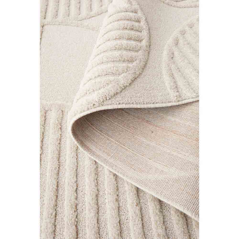 Rug Culture Lotus Leo Rug in Beige with art deco detail at House