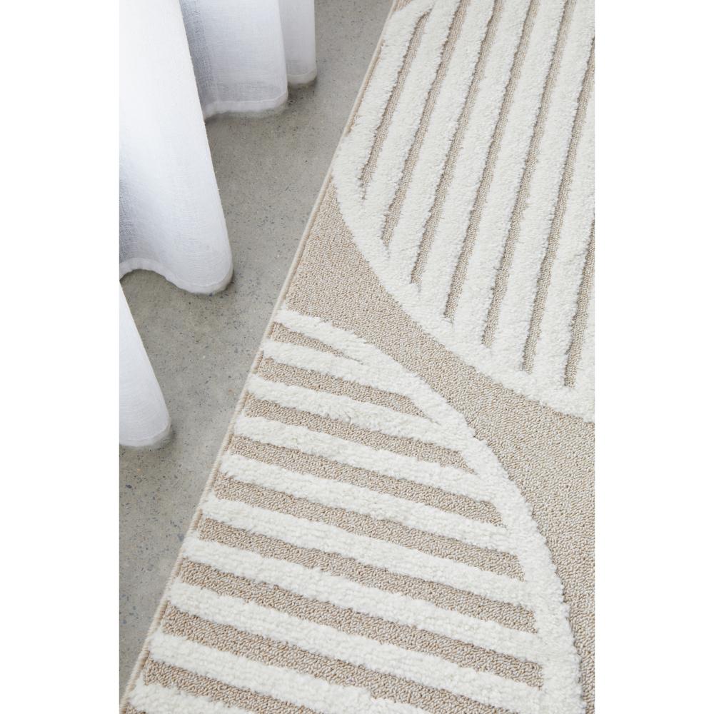 Rug Culture Lotus Leo Rug in Mixed Beige with art deco detail at House