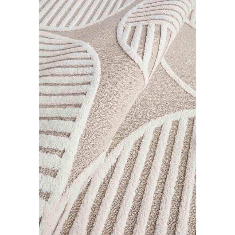 Rug Culture Lotus Leo Rug in Mixed Beige with art deco detail at House