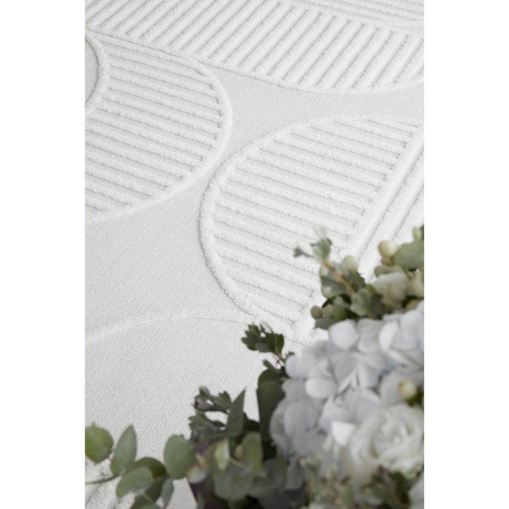 Rug Culture Lotus Leo Rug in White with art deco detail at House