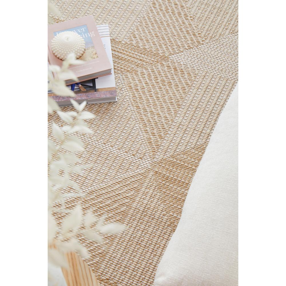Natural Brown geometric hallway floor runner rug detail image - House