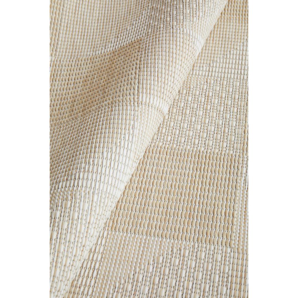 Natural Brown Beige curve check indoor outdoor rug detail image - House