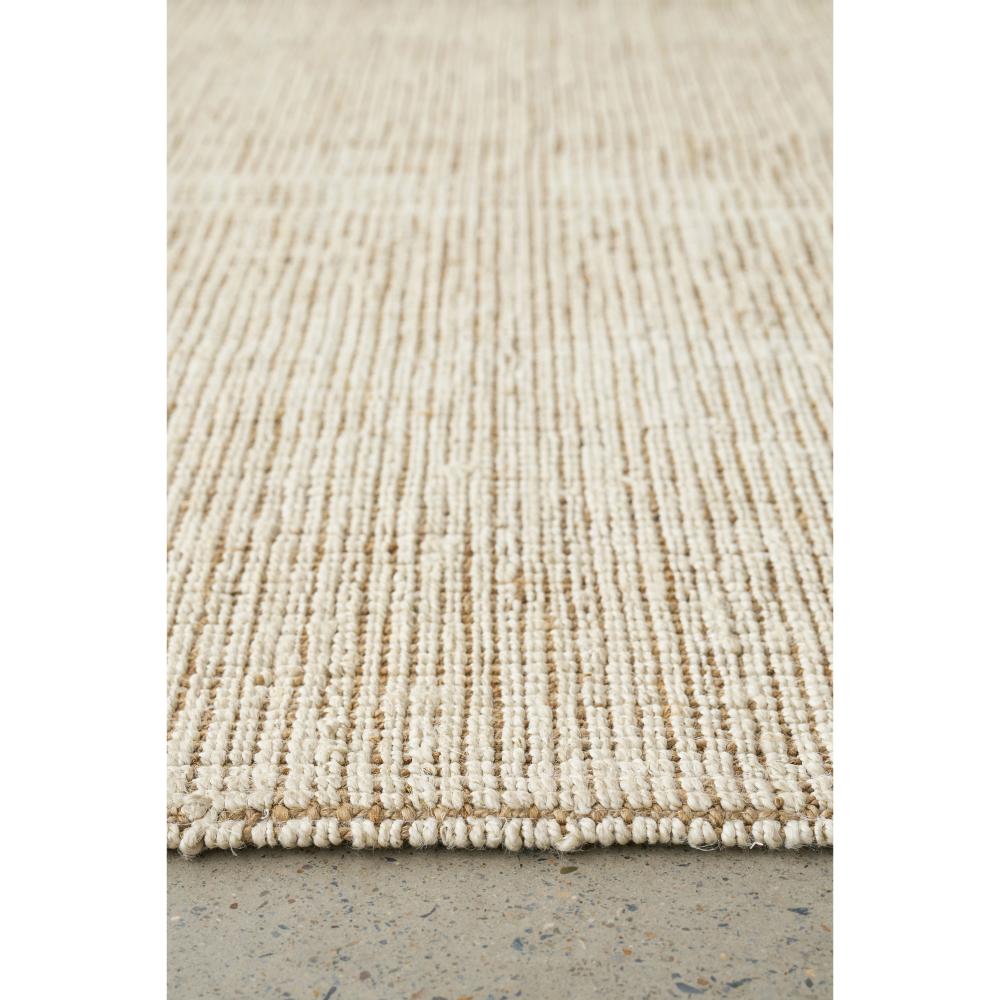Cream white jute rug detail image - House