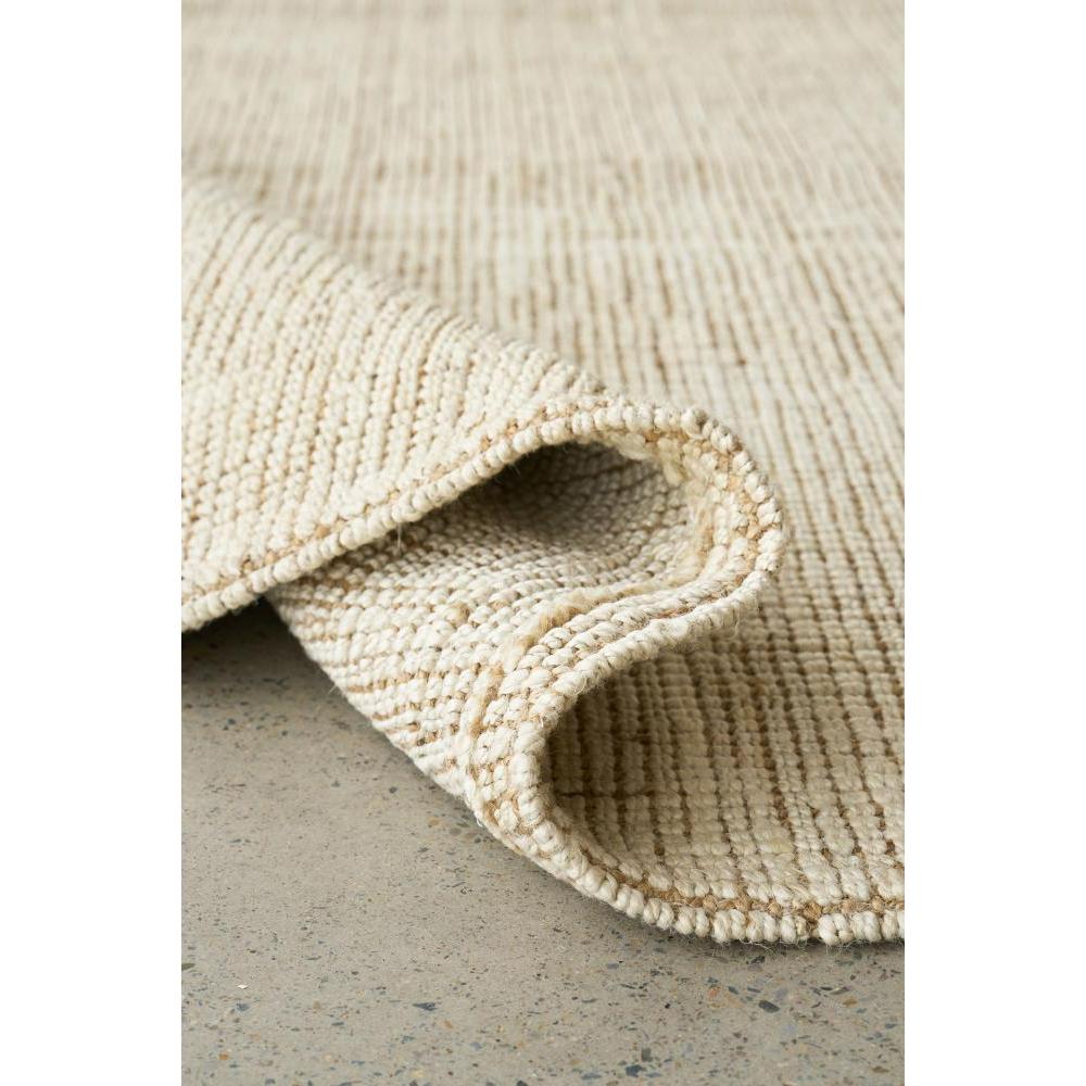 Cream white jute hampton floor runner detail image - House