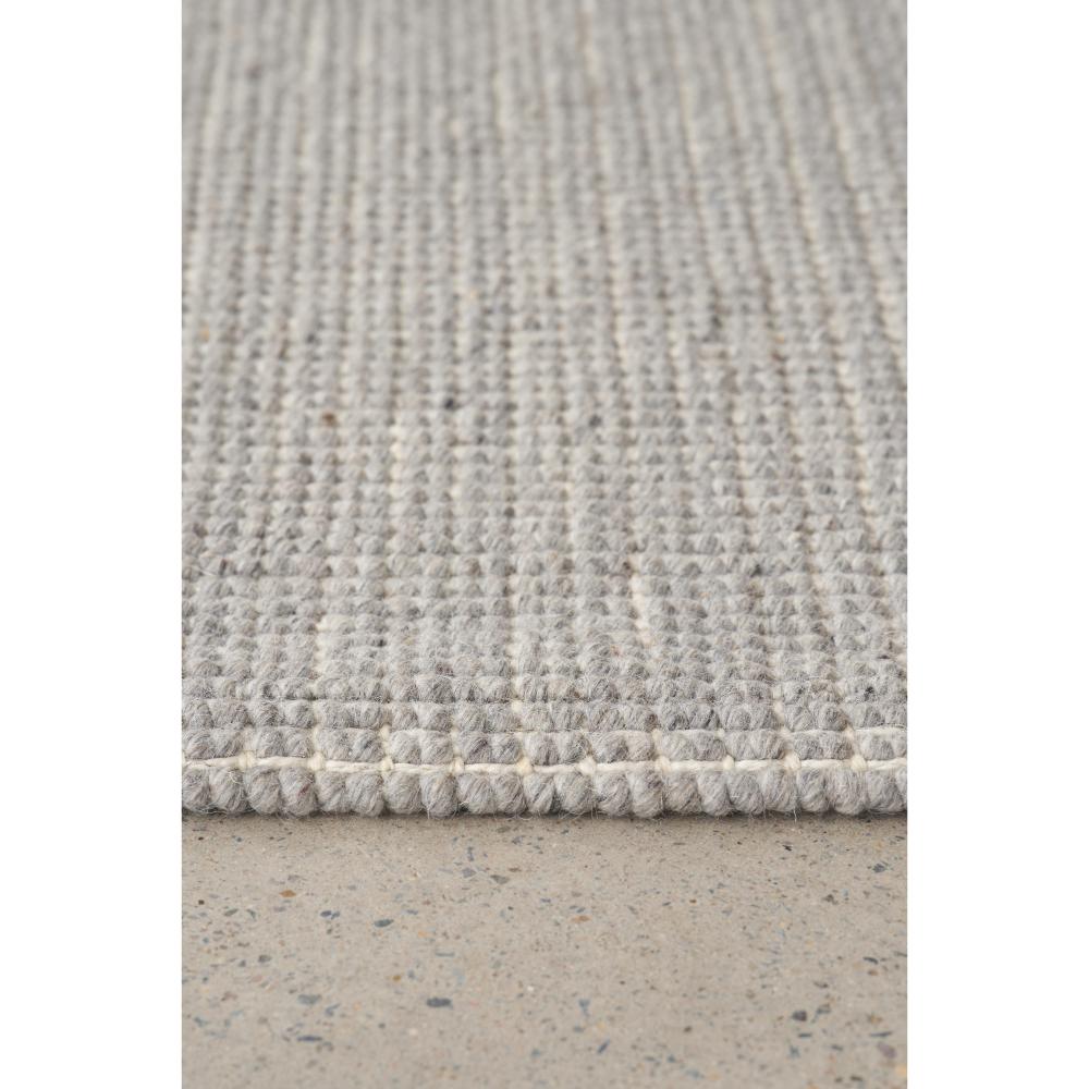 grey Hamptons style jute wool rug detail image - House