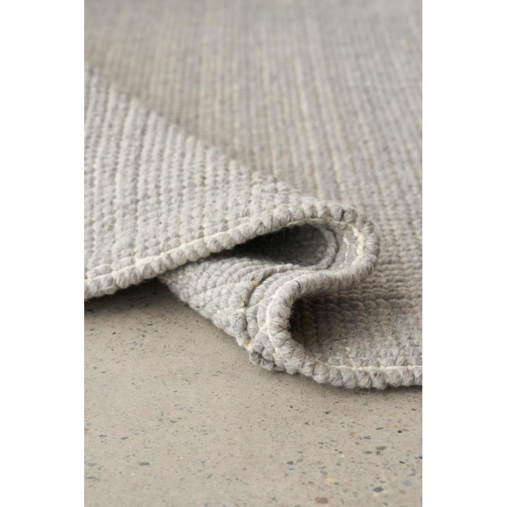 grey Hamptons style jute wool rug detail image - House