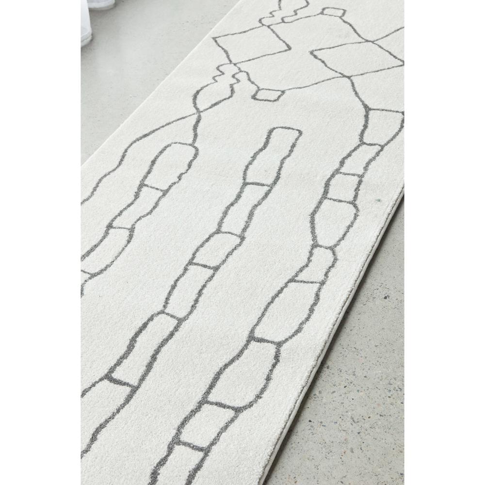 grey modern abstract floor runner by the window - House