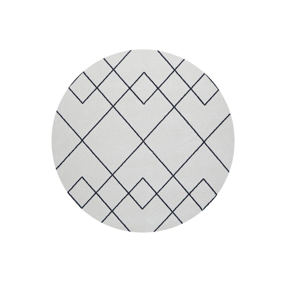 Rug Culture Paradise Diego Round Rug - grey abstract rug - House