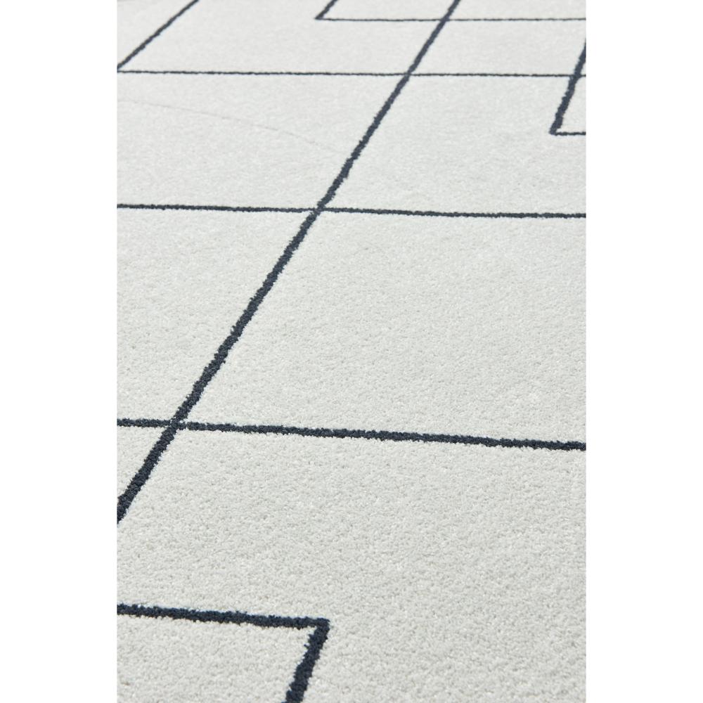 grey modern abstract round rug detail image - House