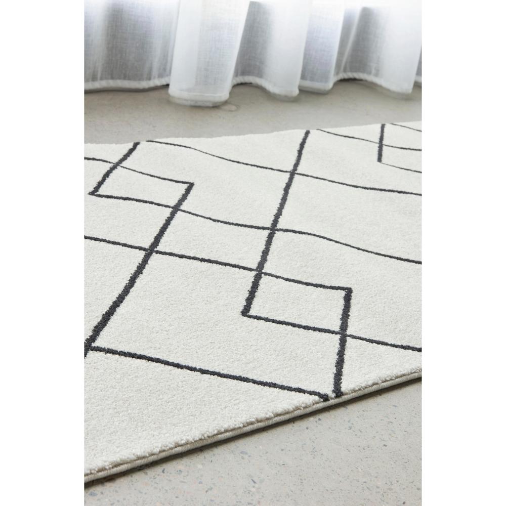 grey modern abstract floor runner by the window - House