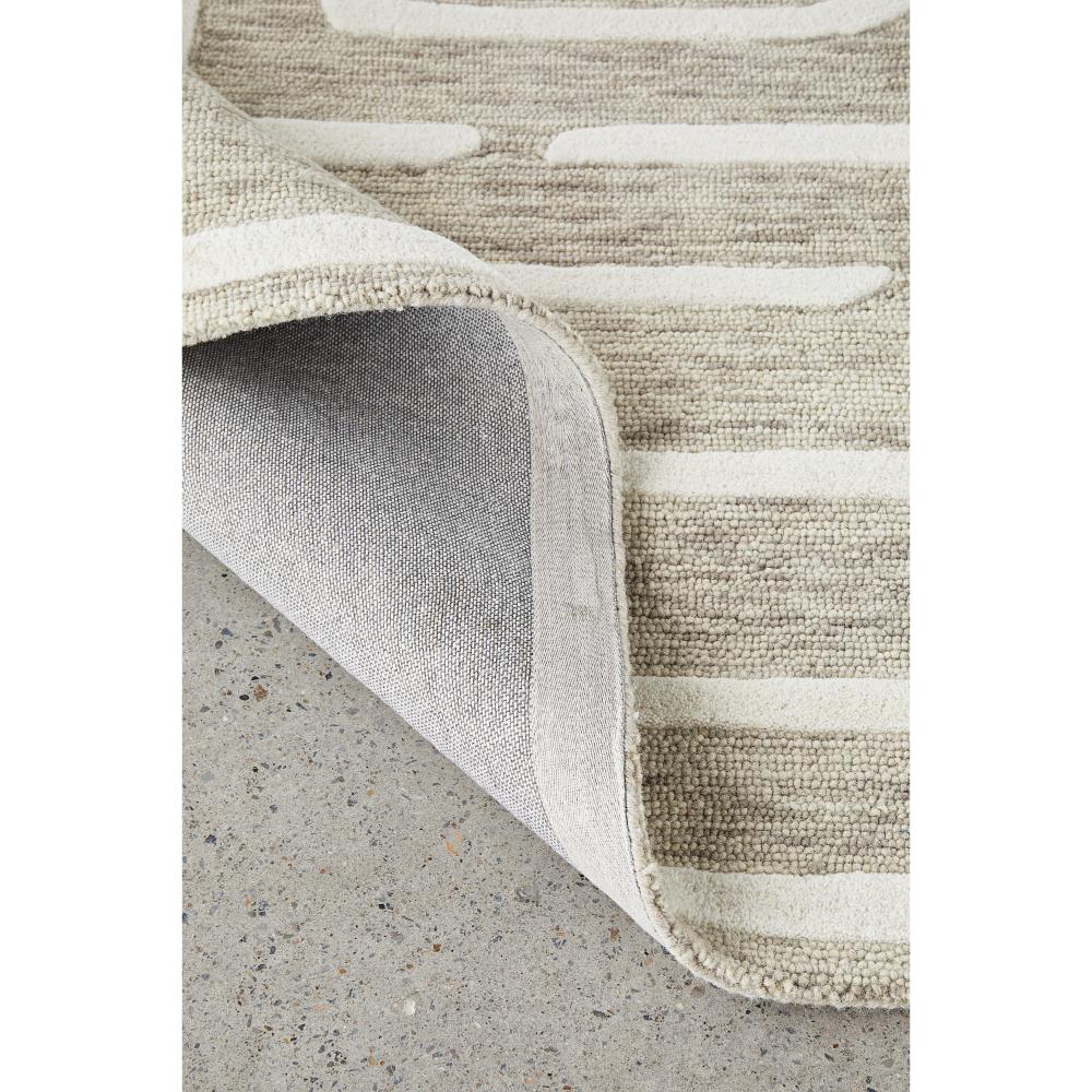Rug Culture Summit Maze Wool Rug in Linen detail image at House