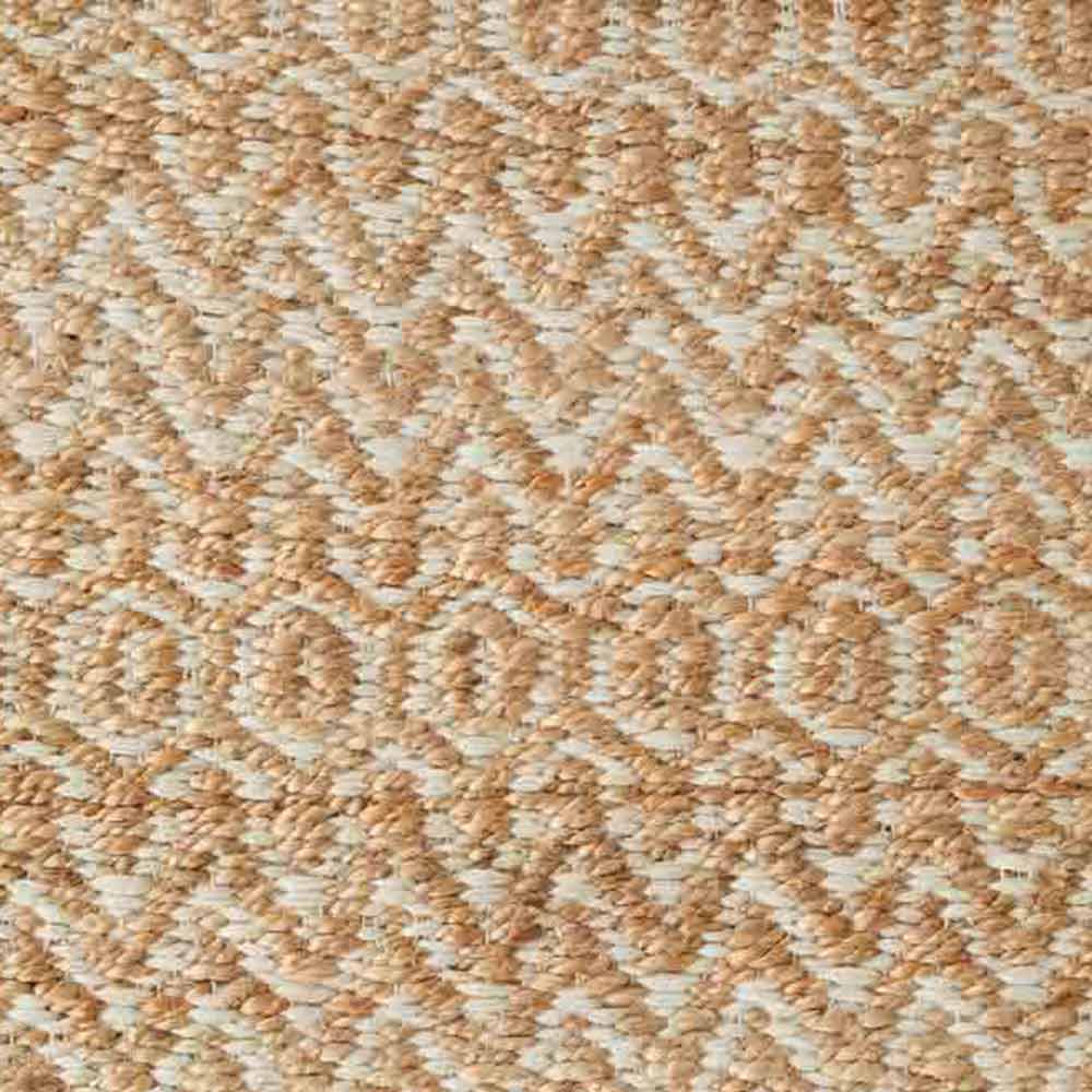 warm beige textured jute rug detail image - House