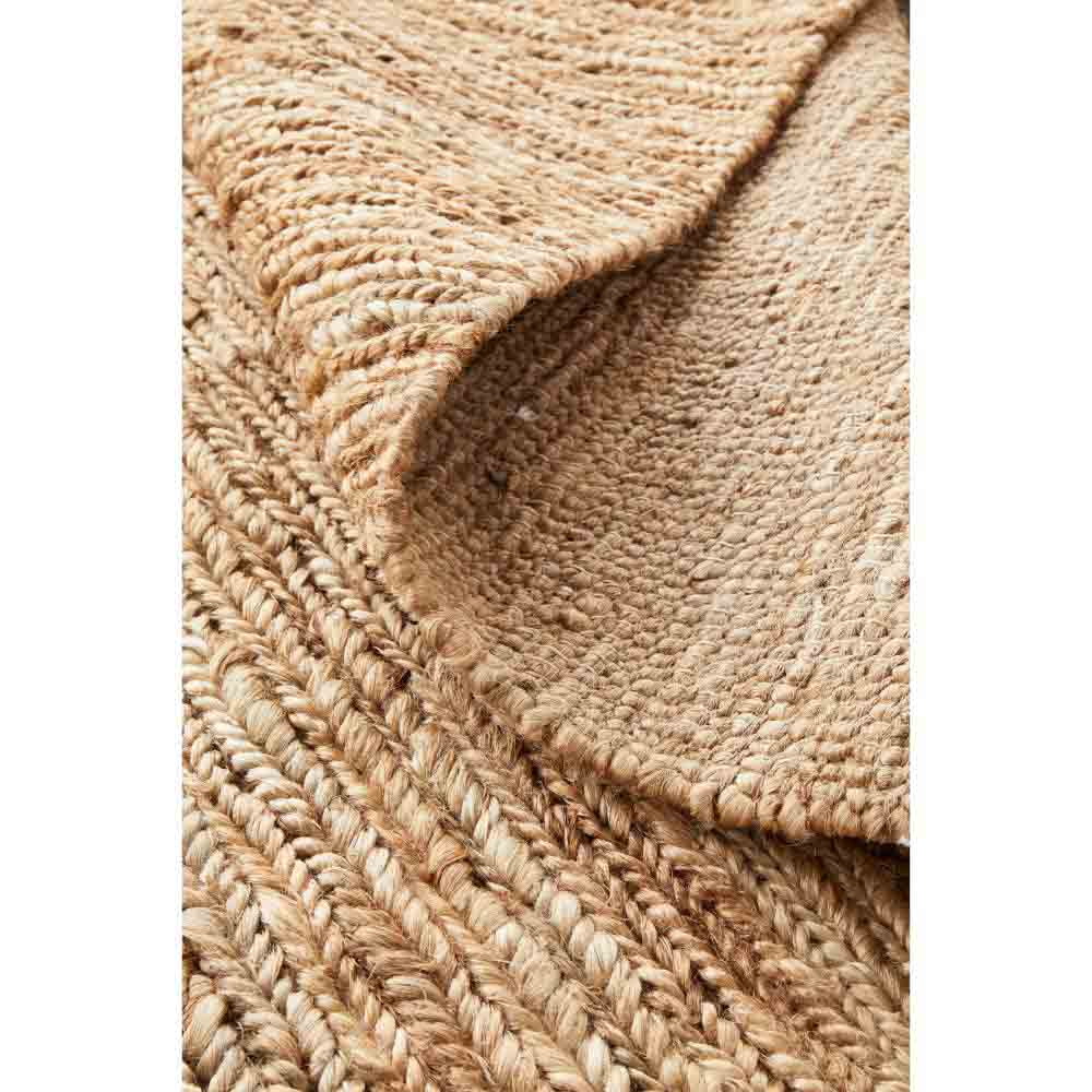 natural brown beige jute rug detail image - House