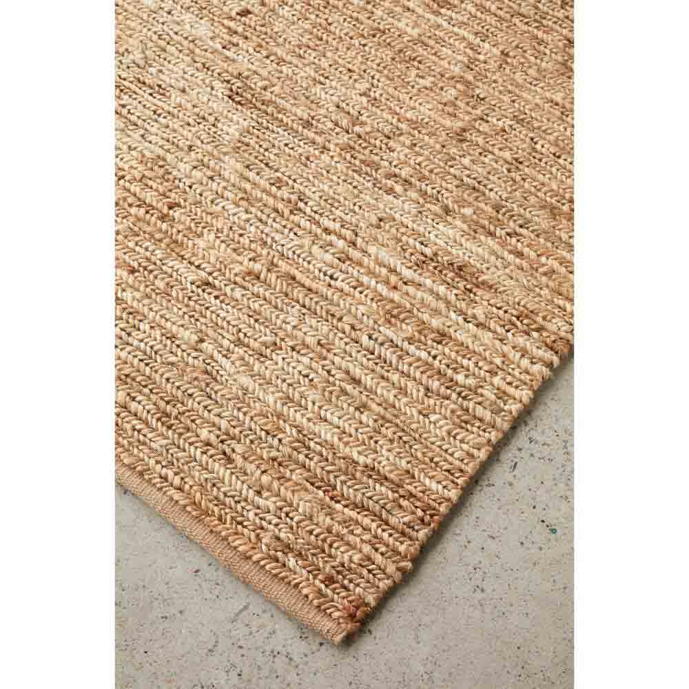 natural brown beige jute rug detail image - House