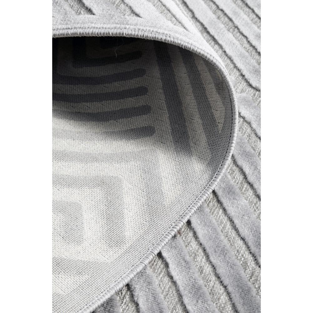 silver grey chevron patterned rug detail image - House