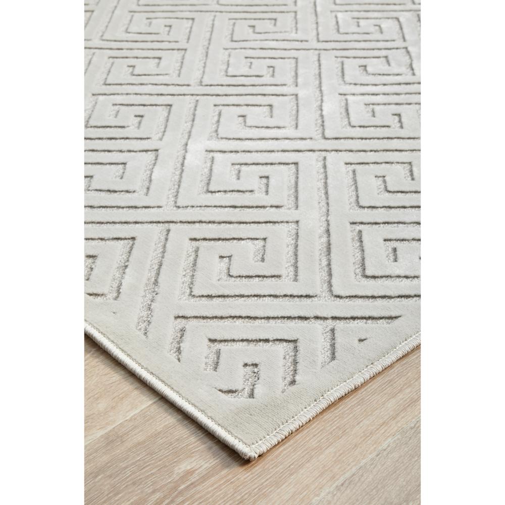 warm beige geometric swirl rug detail image - House