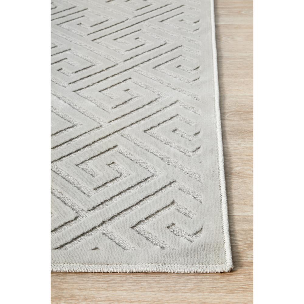 warm beige geometric swirl rug detail image - House