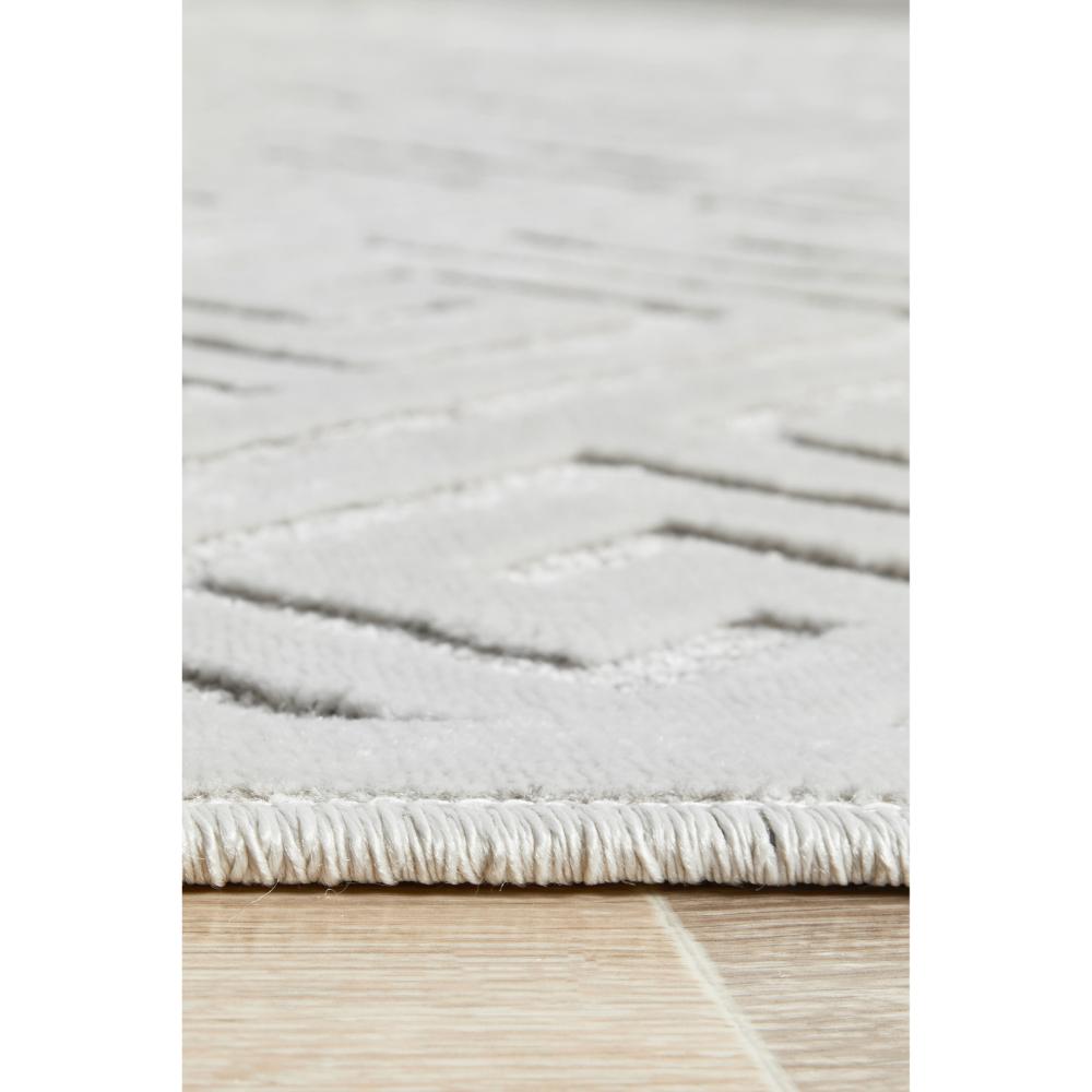 warm beige geometric swirl rug detail image - House