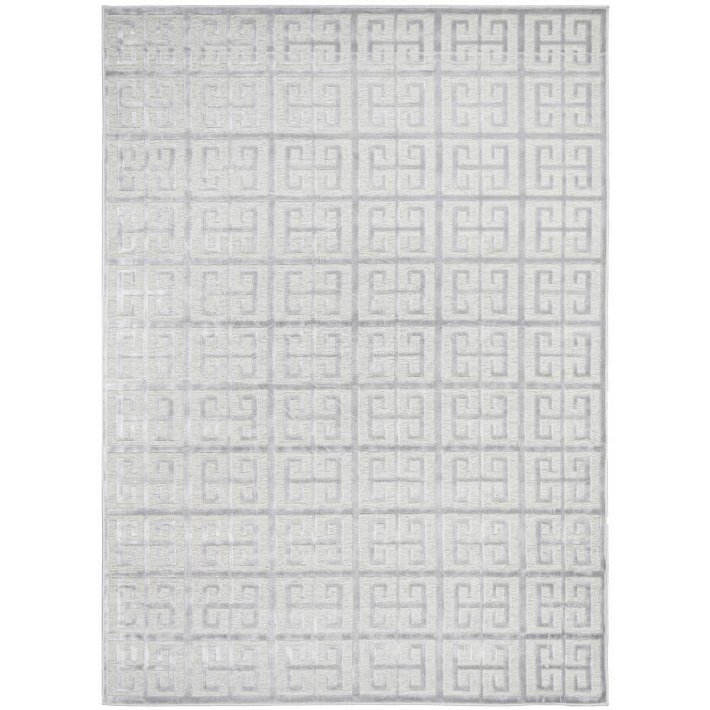 Rug Culture York Brenda Rug silver grey art deco - House