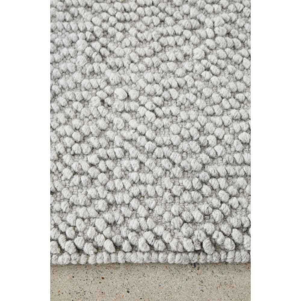 Grey boucle rug detail image - House