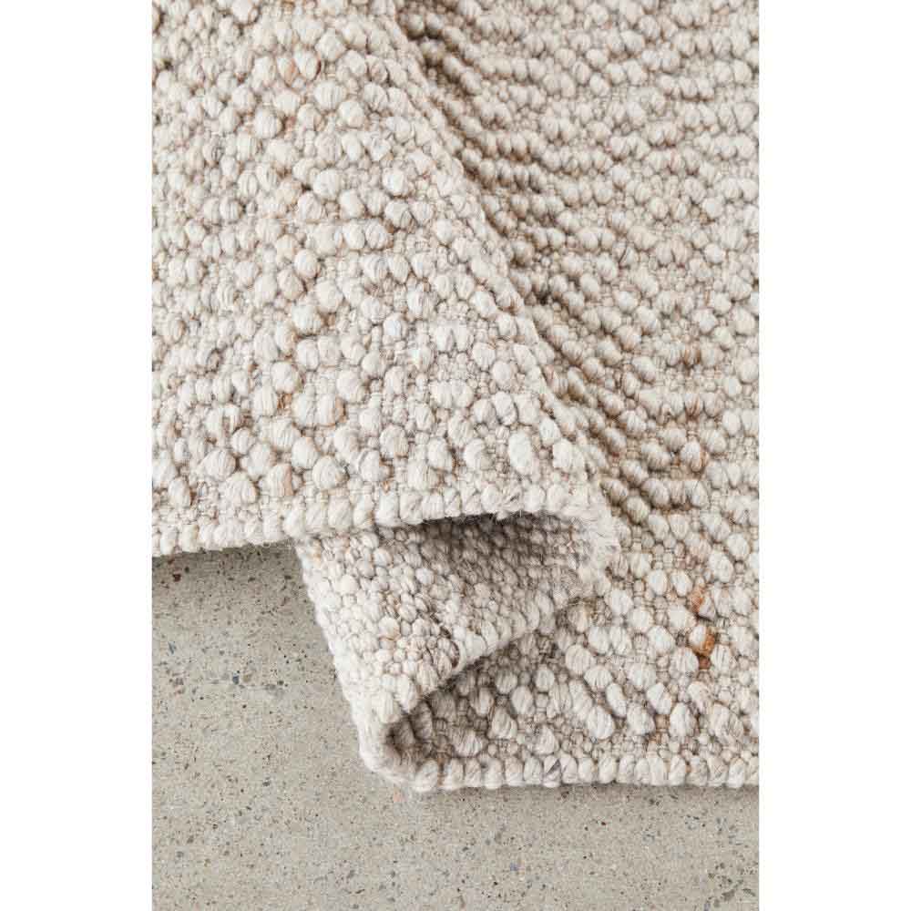 Natural beige boucle rug detail image - House