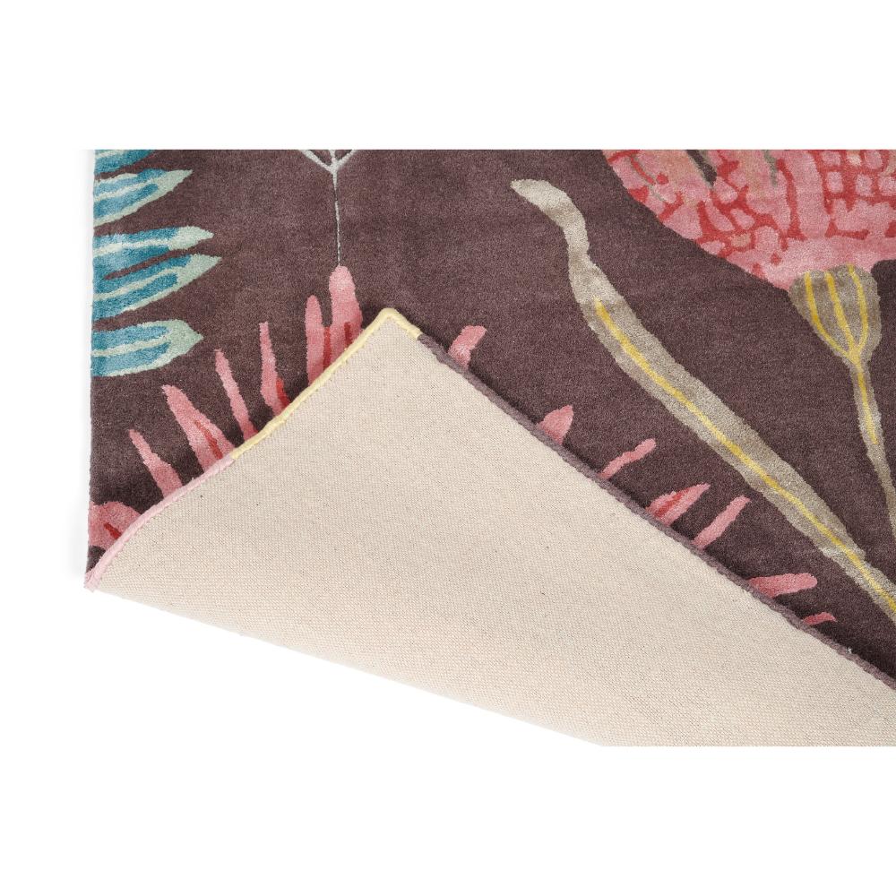 botanical brown wool rug detail image - House