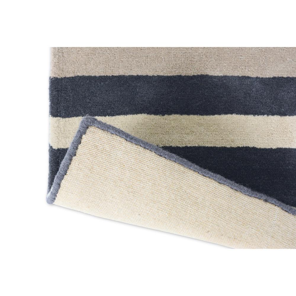 Blue Multicolour Stripe Wool Rug detail image - House