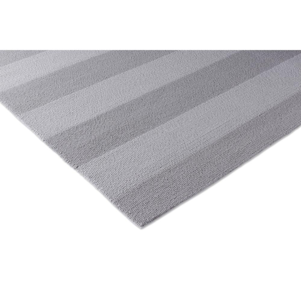 grey and white striped indoor/outdoor rug - House