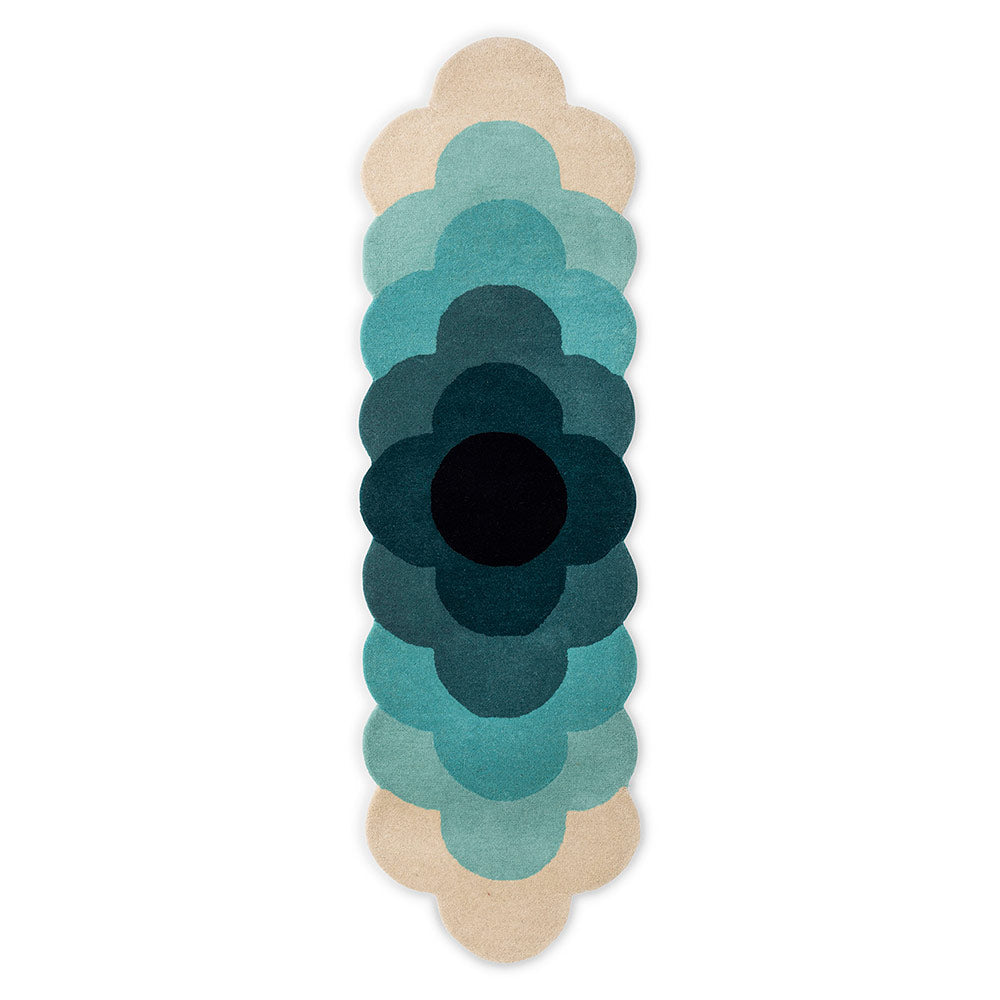 Orla Kiely Optical Flower Wool Runner Blue - House
