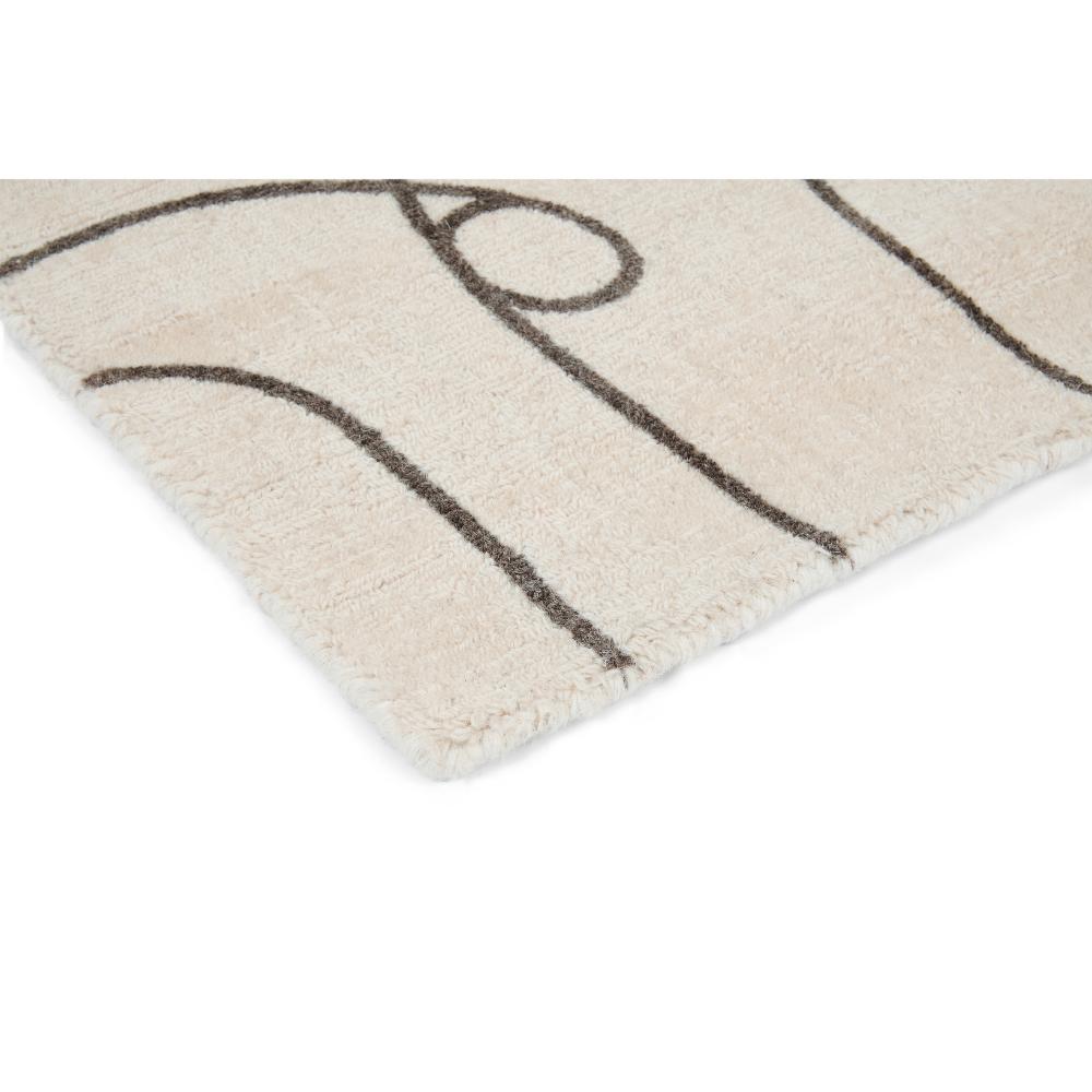 abstract face design Wool Rug detailed image - House
