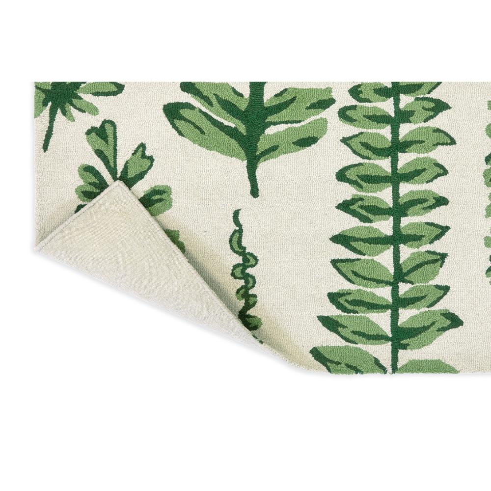 Green fern wool rug detailed image - House