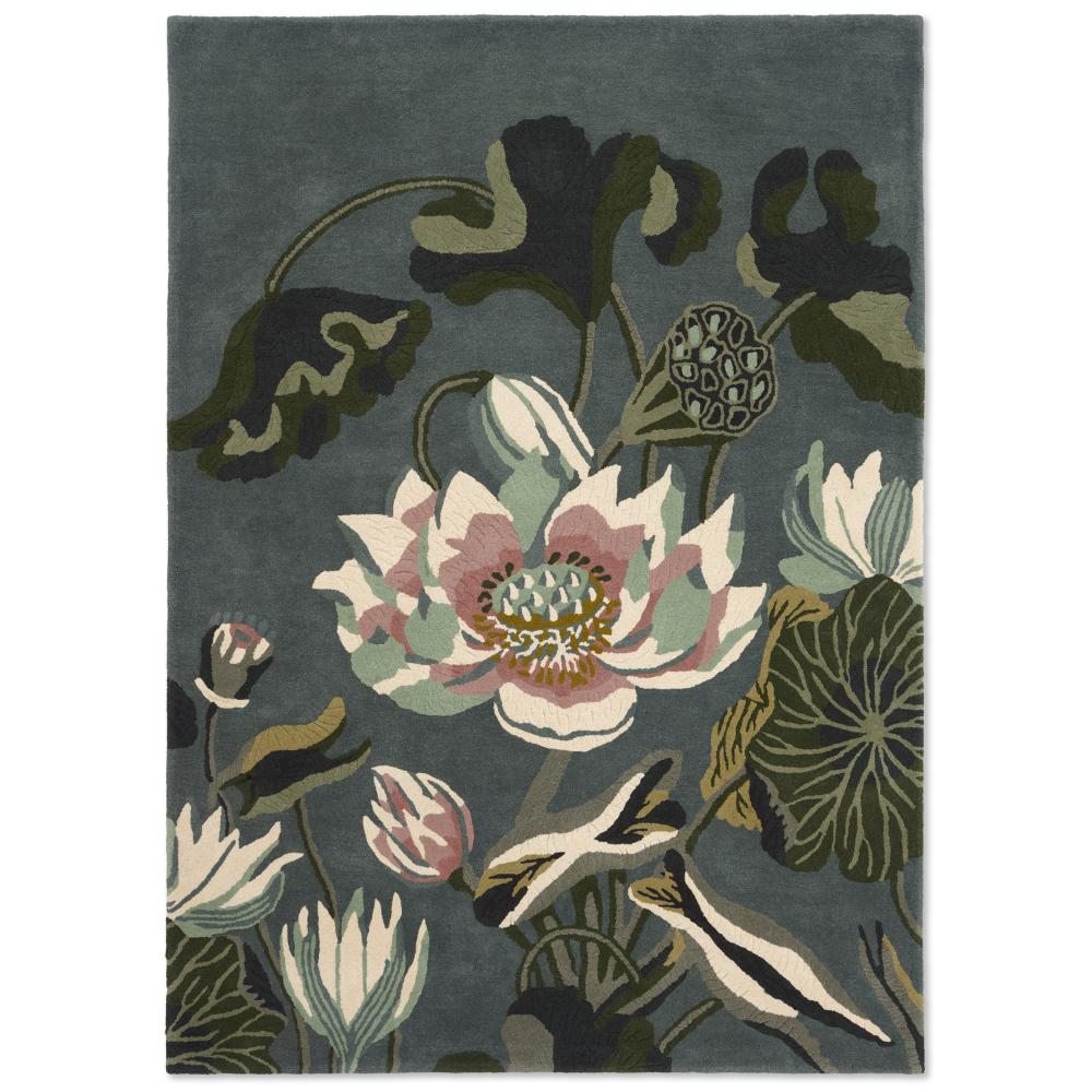 Wedgwood Waterlily Wool Rug Midnight Pond - House